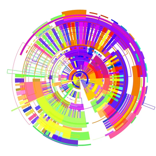 Cirkel Färgade Geometriska Former — Stock vektor