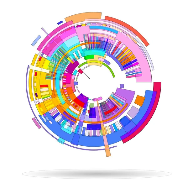 Círculo Formas Geométricas Coloridas — Vetor de Stock