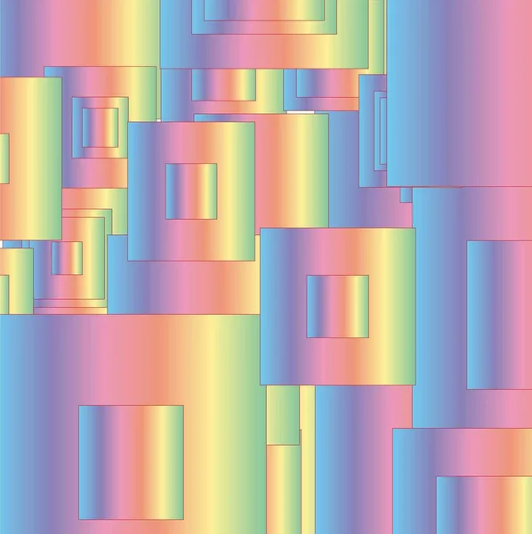 Fond Abstrait Avec Des Carrés Colorés — Image vectorielle