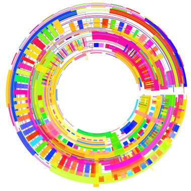 Renkli geometrik şekiller çemberi
