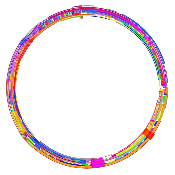 Kreis Farbiger Geometrischer Formen — Stockvektor