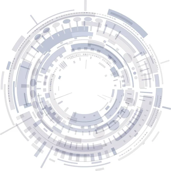Abstracte Technologie Cirkel Witte Achtergrond — Stockfoto