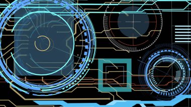 Çemberli soyut geleceksel arkaplan