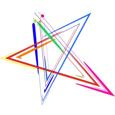 renkli çizgilerin yıldızı