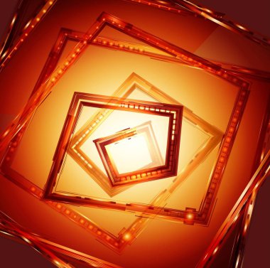 Işıklı soyut labirent