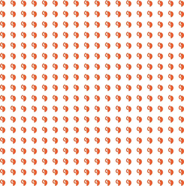 Pattern Orange Polka Dots White Background — Stock Photo, Image