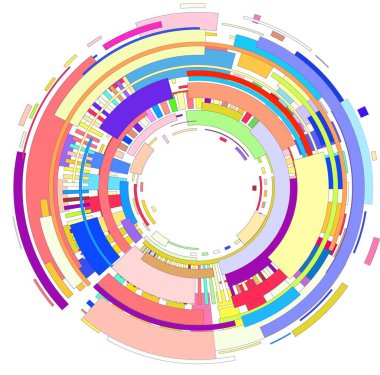 Renkli geometrik şekiller çemberi