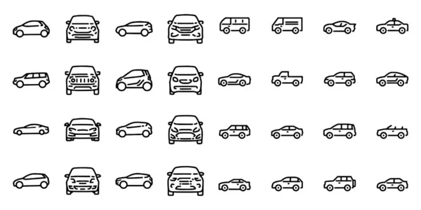 Icône de voiture signe vectoriel isolé sur fond blanc — Image vectorielle