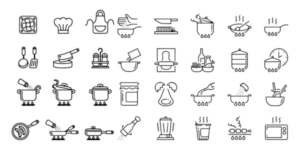 Kochen und Küche Symbole Vektor — Stockvektor