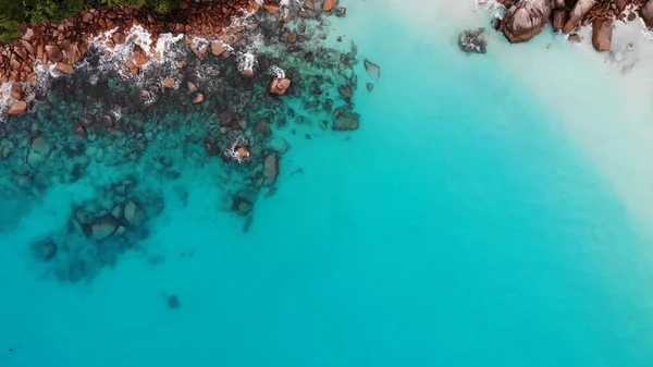 Seychelles Beach Aerial View Praslin Island Anse Lazio Beach — Stock Photo, Image