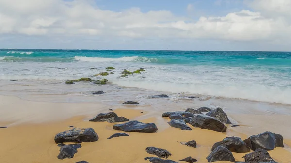 Grande Plage Sur Île Maui Hawaii Avec Océan Azur — Photo