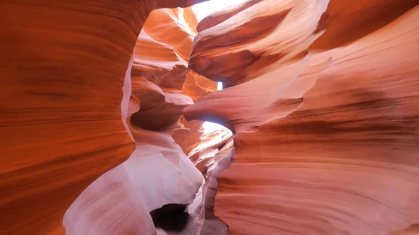 Hermosa Vista Panorámica Increíbles Formaciones Arenisca Famoso Antelope Canyon Día —  Fotos de Stock