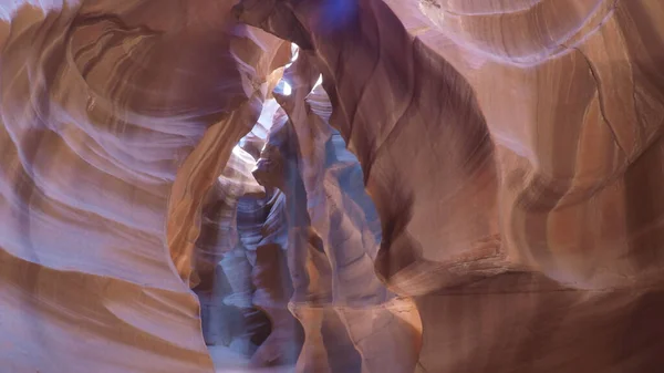Hermosa Vista Panorámica Increíbles Formaciones Arenisca Famoso Antelope Canyon Día —  Fotos de Stock