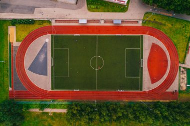 Riga, Letonya 20 Eylül 2017 Spor ve Aktif Yaşam Parkı hakkında Barona Caddesi 'ndeki Riga, Letonya.
