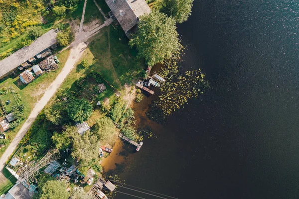 Stadtpark Von Oben Mit Drohne Eingefangen Luftaufnahme Vom Park — Stockfoto