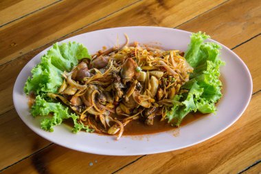 Baharatlı kan cockle salata, Tayland gıda