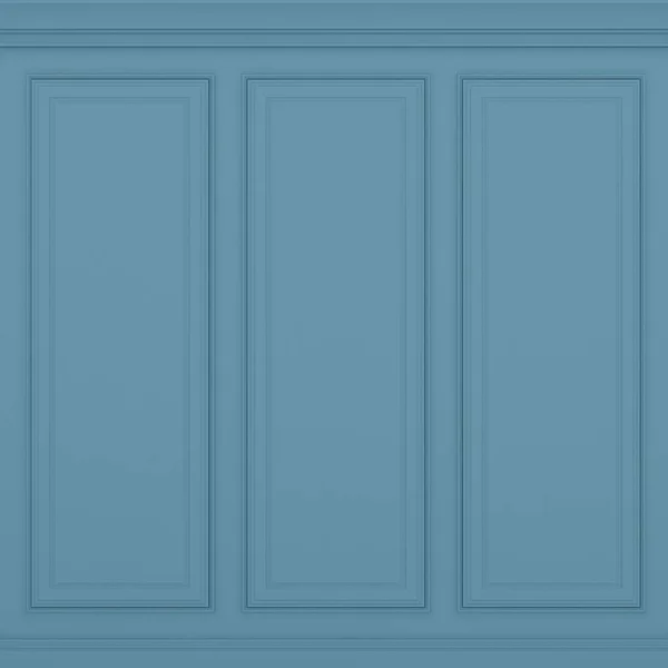Parede azul clássico, renderização 3d — Fotografia de Stock