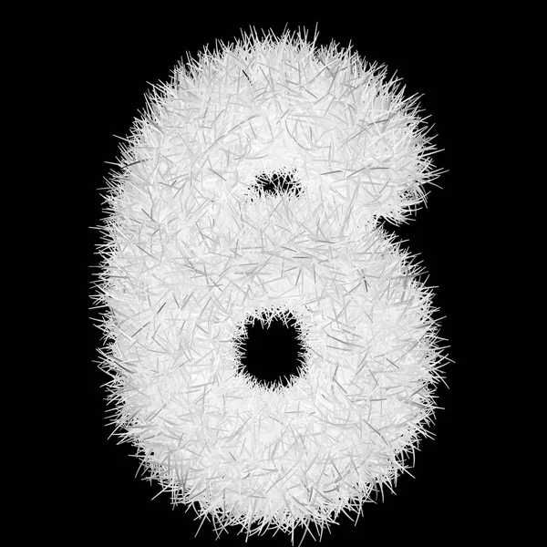 白い草の概念の数。白で隔離. — ストック写真