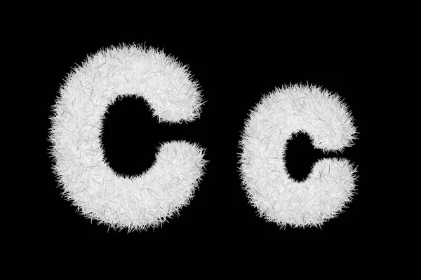 Белые травяные буквы, верхний и нижний регистр — стоковое фото