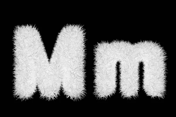 Fehér fű betűk, felső- és kisbetűket — Stock Fotó