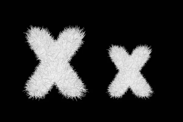 Белые травяные буквы, верхний и нижний регистр — стоковое фото