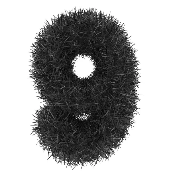 Numrerar av svart gräs koncept. isolerad på vit. — Stockfoto