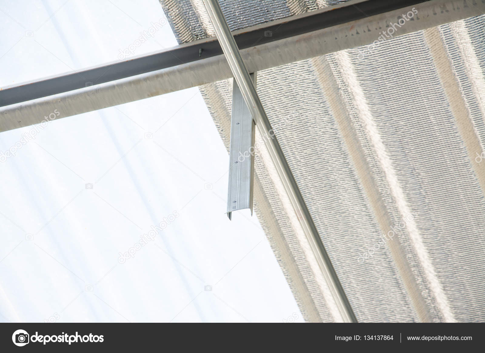 Suspended Ceiling Structure In Construction Stock Photo
