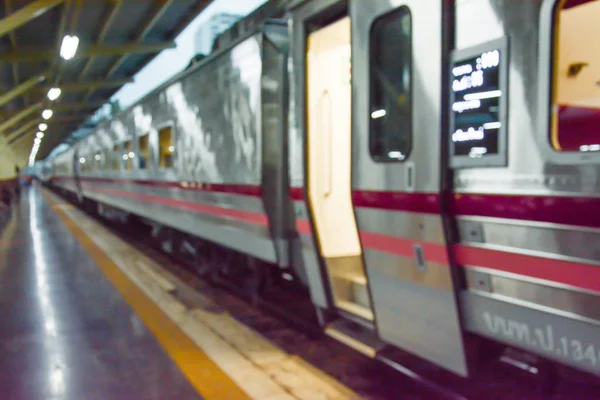 Blurred abstract background of train station — Stock Photo, Image