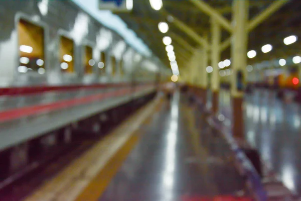 Blurred abstract background of train station — Stock Photo, Image