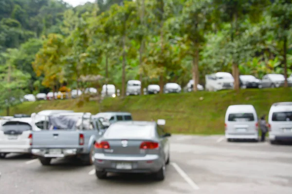 Immagine astratta sfocatura del parcheggio esterno sfondo — Foto Stock