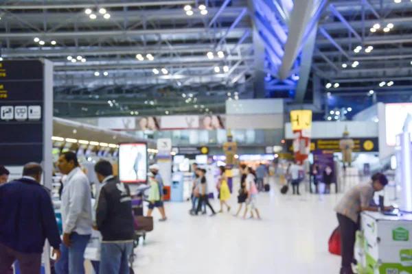 Abstract blur image of people walk in the airport — Stock Photo, Image