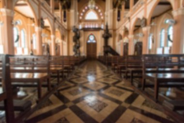 Kilise, dekorasyon kilisede bulanık görüntü 