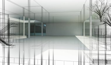dahili salonun tasarımı, 3D görüntüleme