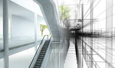 dahili salonun tasarımı, 3D görüntüleme