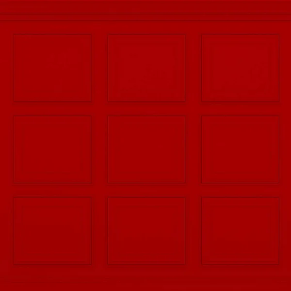 Klassiska röda väggen, 3d gör — Stockfoto