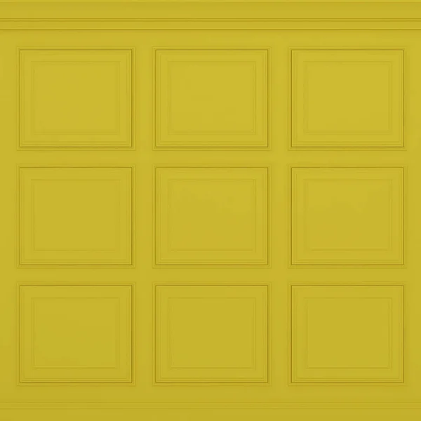 Klasik sarı duvar, 3d render — Stok fotoğraf