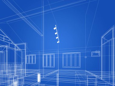 iç mekan, 3d render tasarım kroki