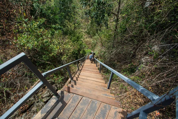 Walkway stair in the forest Chaloem  Rattanakosin National Park, — Stock Photo, Image
