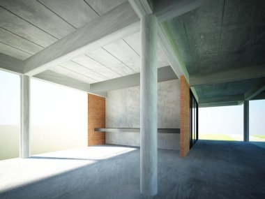 iç mekan, 3d render tasarım kroki