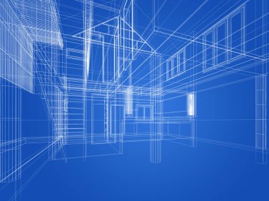 iç mekan, 3d render tasarım kroki