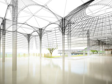 dahili salonun tasarımı, 3D görüntüleme