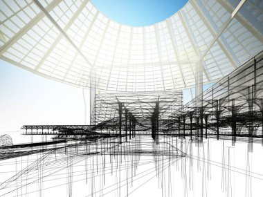 dahili salonun tasarımı, 3D görüntüleme