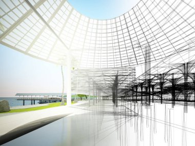 dahili salonun tasarımı, 3D görüntüleme