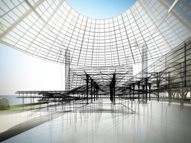 dahili salonun tasarımı, 3D görüntüleme