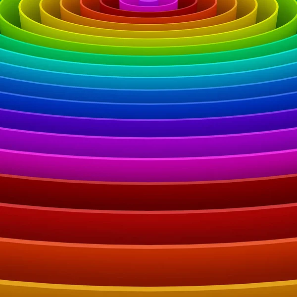 Kleurrijke regenboog perspectief achtergrond, 3d abstract — Stockfoto