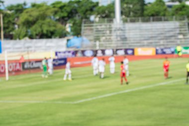 Bir futbol sahası, kullanım için arka plan bulanık görüntü.