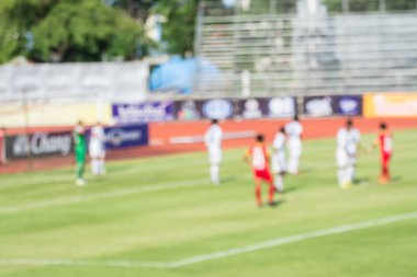 Bir futbol sahası, kullanım için arka plan bulanık görüntü.