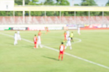 Bir futbol sahası, kullanım için arka plan bulanık görüntü.