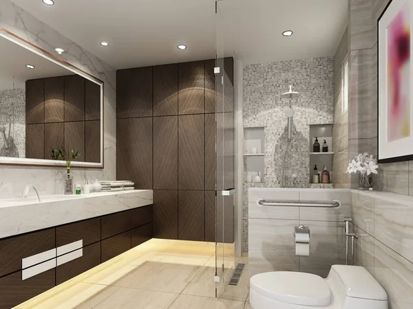 İç banyonun soyut tasarımı, 3D görüntüleme