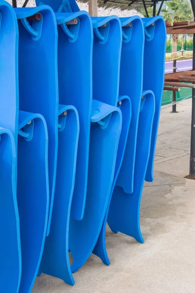 Feuille de caoutchouc pour glissière d'eau de jeu dans un parc aquatique — Photo